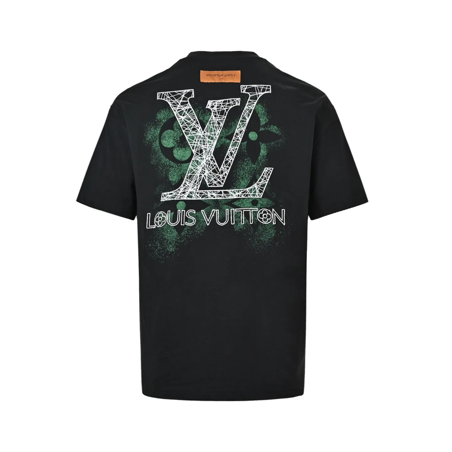 Louis Vuitton/Louis Vuitton inkjet presbyopic line logo embroidered short sleeves